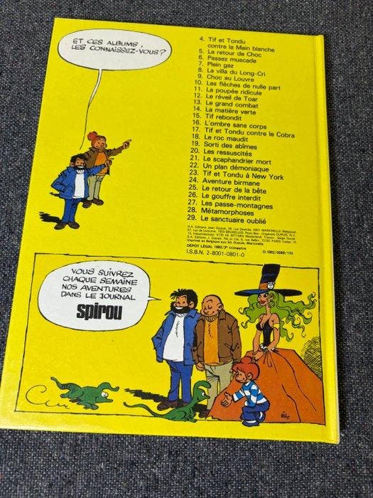 Tif et Tondu T30 - Echecs et match - C - 1 Album - Beperkte, Livres, BD