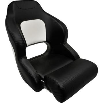 Flip Up Bootstoel 61x55x76cm Carbon Look Zwart-Wit, Ophalen of Verzenden