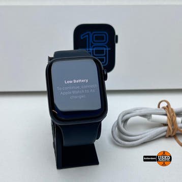 Apple Watch SE 3 - 2024 GPS 44mm Midnight Aluminium, Handtassen en Accessoires, Smartwatches, Verzenden, Gebruikt