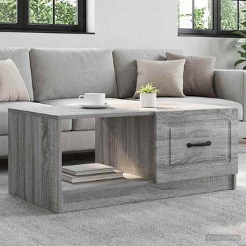 vidaXL Salontafel Grijs sonoma 90 x 50 x 37 cm Bewerkt hout, Verzenden, Nieuw