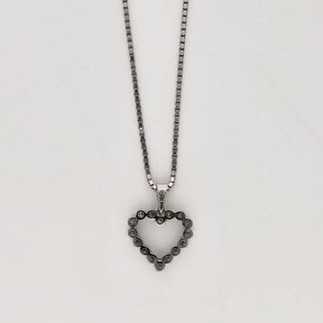 Collier - 18 carats Or blanc Diamant (Naturelle)