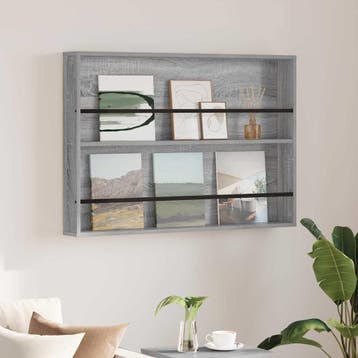 vidaXL Tijdschriftenrek Grijs Sonoma 100 x 12 x 70 cm, Verzenden, Nieuw