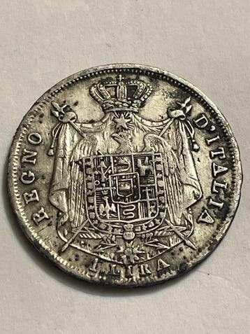 Italië, Koninkrijk (Napoleontisch) Napoleone. 1 Lira 1810