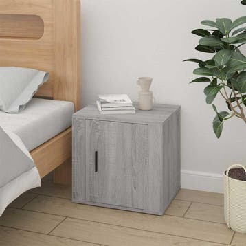 vidaXL Nachtkastje 50x39x47 cm grijs sonoma eikenkleurig, Verzenden, Nieuw
