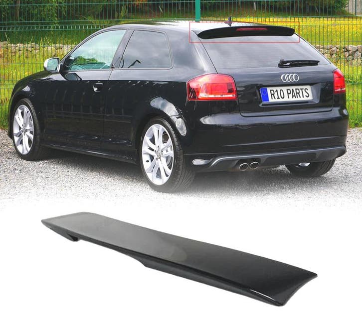 SPOILER AUDI A3 8P 03-11 LOOK S LINE S3 NOIR BRILLANT, Autos : Pièces & Accessoires, Carrosserie & Tôlerie, Envoi