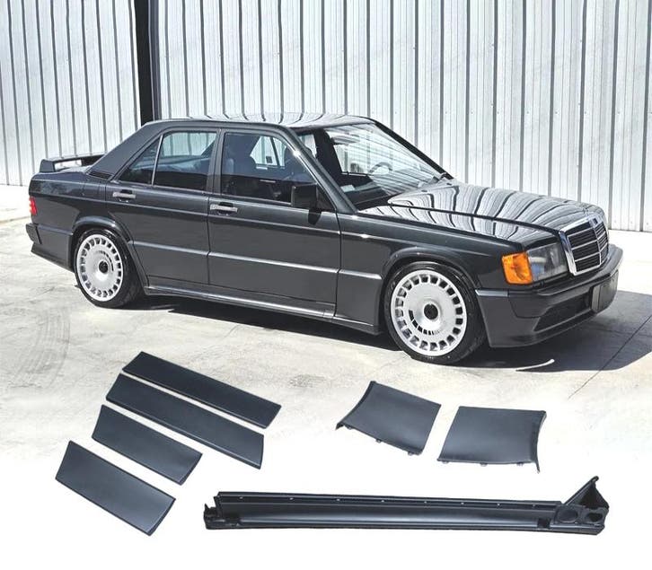 BAS DE CAISSE + MOULURES LATÉRALES MERCEDES 190 W201 83-87 L, Auto-onderdelen, Carrosserie, Verzenden