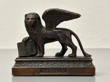 sculptuur, Leone di San Marco VENEZIA circa 1920-1940 -