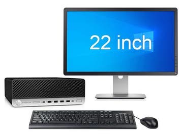 HP ProDesk 600 G4 SFF i5 8e Gen + 22 Monitor + 2 jaar, Ophalen of Verzenden