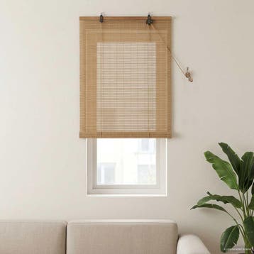 vidaXL Rolgordijn Bruin 50 x 160 cm Bamboe, Huis en Inrichting, Stoffering | Gordijnen en Lamellen, Verzenden, Nieuw