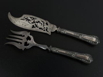Bestekset (2) - Zilver - Minerva-merk