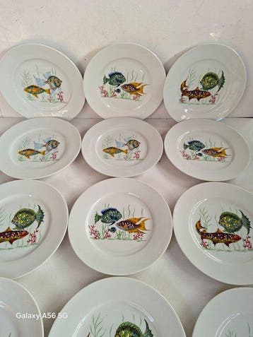 H. Waldenberg - Bavaria - Bord (12) - Porselein - Visset
