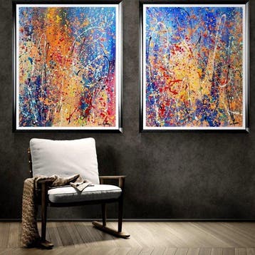 Luc Mora - Away from the Hustle and Bustle - diptych - XXL