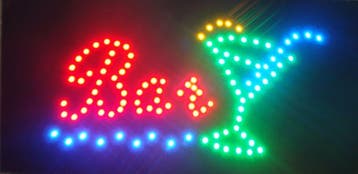 Bar cafe broodjes LED bord lamp verlichting lichtbak reclame, Verzenden