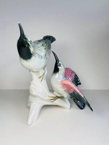 Karl Ens, Volkstedt - Beeldje - Wallcreeper - Porselein, Antiek en Kunst