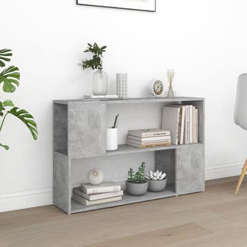 vidaXL Boekenkast 100x24x63 cm bewerkt hout betongrijs, Huis en Inrichting, Verzenden, Nieuw
