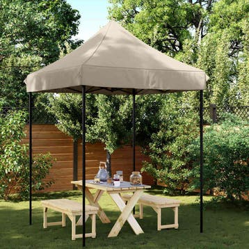 vidaXL Partytent inklapbaar pop-up 200x200x306 cm taupe, Verzenden