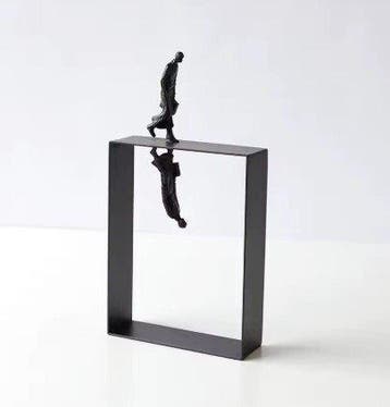 sculptuur, Man Reflection Metal - 29 cm - Gietijzer - 2026