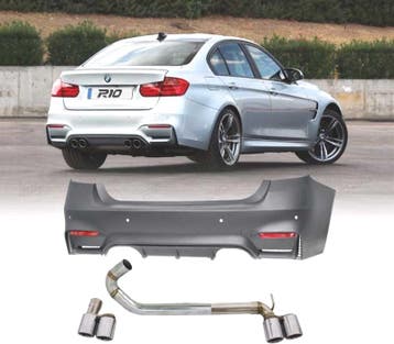 Pare Chocs Arrière Pour Bmw F30 F80 11-18 Look M3 + Embouts, Verzenden