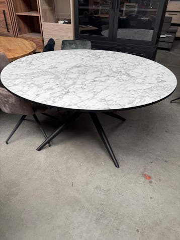 Iris eettafel, marble bianco, Huis en Inrichting, Tafels | Eettafels, Nieuw, Overige materialen