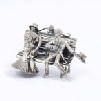 Huwelijksbankje Love is Blind - Beeldje - .910 zilver, Antiek en Kunst