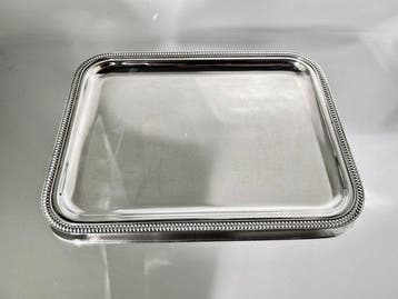 Christofle, Gallia - Dienblad - Parelrand - Perles elongated