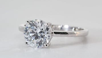 Zonder minimumprijs - Ring - 14 karaat Witgoud - 2.04ct. tw., Nieuw