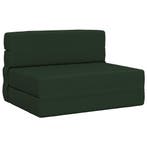 vidaXL Vouwsofa Bed Donkergroen 190 x 100 x 15 cm Stof, Huis en Inrichting, Verzenden, Nieuw