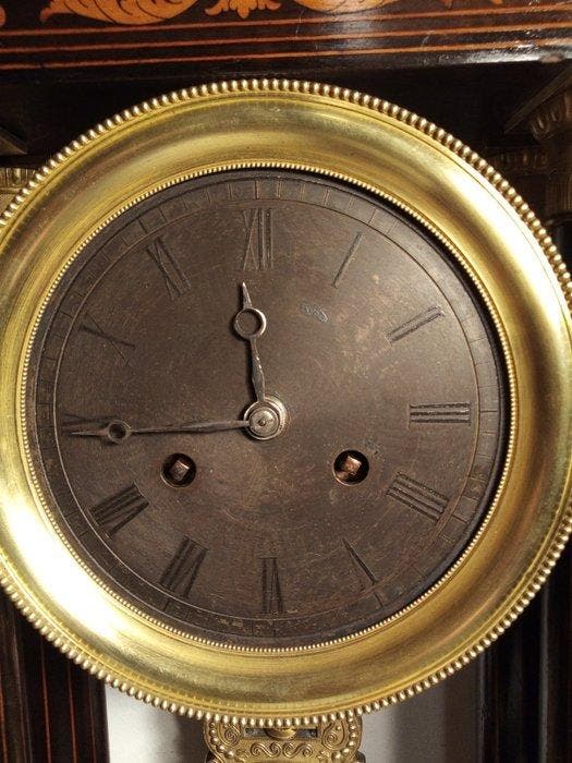 Portico klok - Hout, Messing - 1850-1900, Antiek en Kunst, Antiek | Klokken