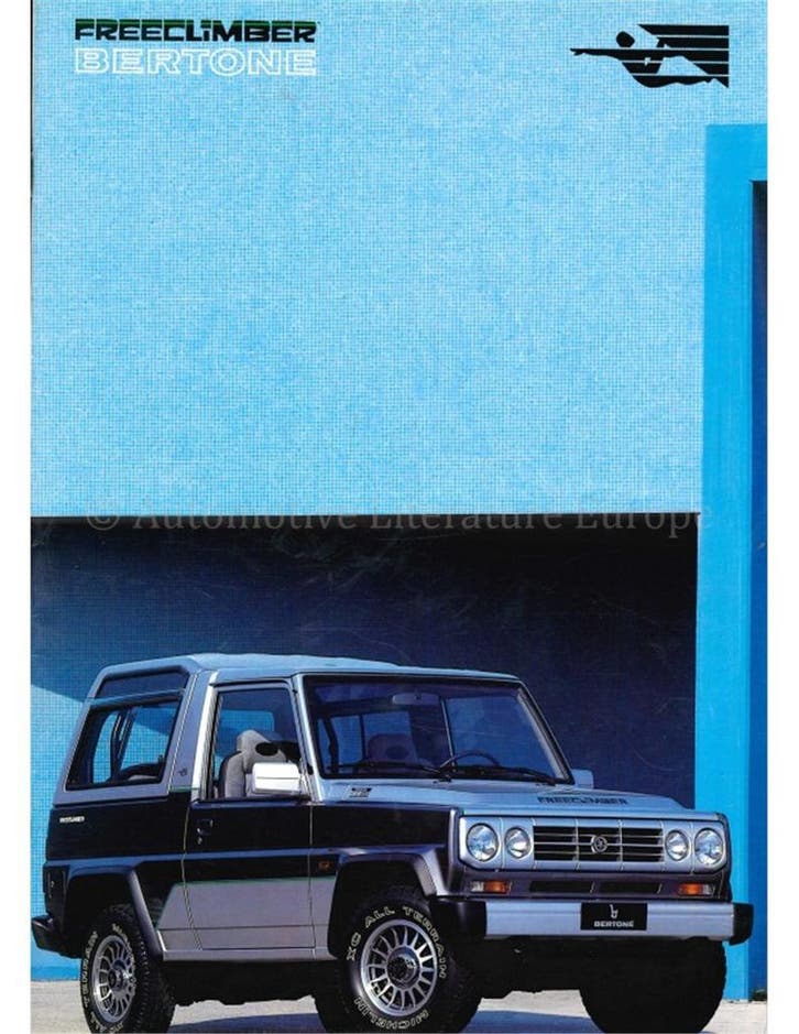 1989 BERTONE FREECLIMBER BROCHURE, Livres, Autos | Brochures & Magazines