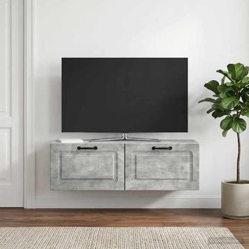 vidaXL Wandmontage TV-kast Betongrijs 98 x 31 x 30 cm, Verzenden