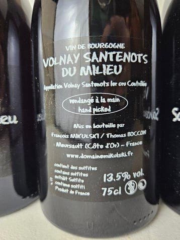 2022 François Mikulski Santenots du Milieu - Volnay 1er, Collections