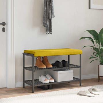 vidaXL Bankkussen fluweel Geel Diepte 35 cm, Verzenden