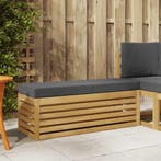vidaXL Buiten bank set Wit en antracietkleurig 115 x 43 x 45, Verzenden