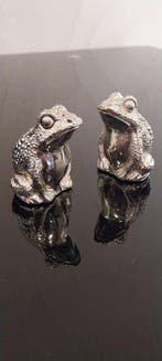 Zout- en pepervaatjes (2) - kikkers - Verzilverd