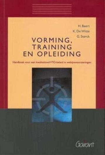 Vorming, training en opleiding 9789044110425 K. de Witte, Boeken, Verzenden, Zo goed als nieuw, K. de Witte