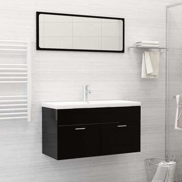 vidaXL Inbouwwastafel met kraan 91x39x18 cm keramiek wit, Verzenden, Nieuw