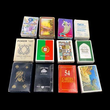 12x Vintage Playing Cards Sets – Themed, Advertising and