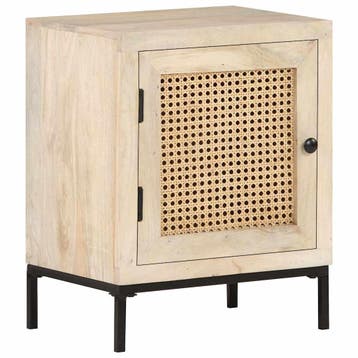 vidaXL Nachtkastje 40x30x50 cm massief mangohout en, Huis en Inrichting, Verzenden, Nieuw