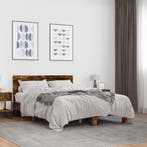 vidaXL Bedframe bewerkt hout metaal gerookt eikenkleurig, Verzenden