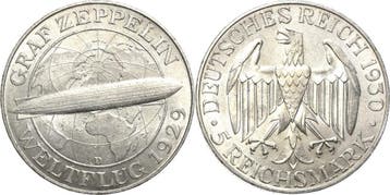 5 Reichsmark 1930 (MuntenenBankbiljetten-Duitslandvanaf1871), Verzenden