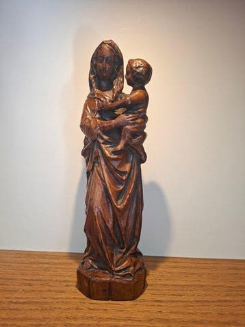 Beeldje - Maria met kindje Jezus - 25 cm - Kunsthars, Antiek en Kunst