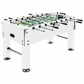 vidaXL Voetbaltafel 60 kg 140x74,5x87,5 cm staal wit, Verzenden, Nieuw