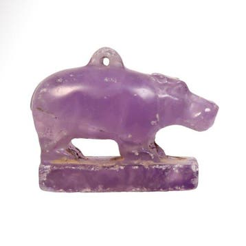 Oude Egypte, derde tussenperiode amethist Amulet van een