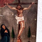 Votiefgeschenk - Olie op metalen plaat - 1853 - Ex Voto -
