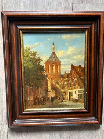 Hollandse school (XX) NO RESERVE - Stadsgezicht