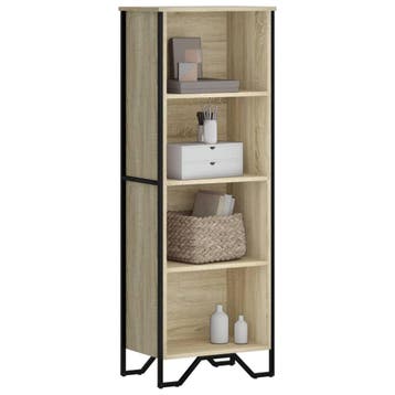 vidaXL Boekenkast 50x31x137,5 cm bewerkt hout sonoma, Verzenden, Nieuw