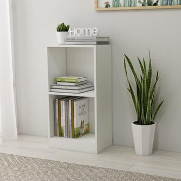 vidaXL Boekenkast 40x24x75 cm bewerkt hout wit, Verzenden, Nieuw
