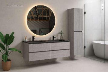 120cm badkamermeubelset - Kleur: Beton grijs..., Ophalen, Nieuw
