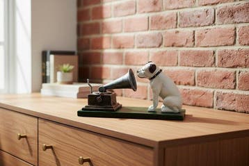 Decoratief ornament - Nipper Dog en Grammofoon