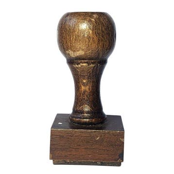 Antique Victorian / Edwardian Wooden Handle Wax Seal (Late